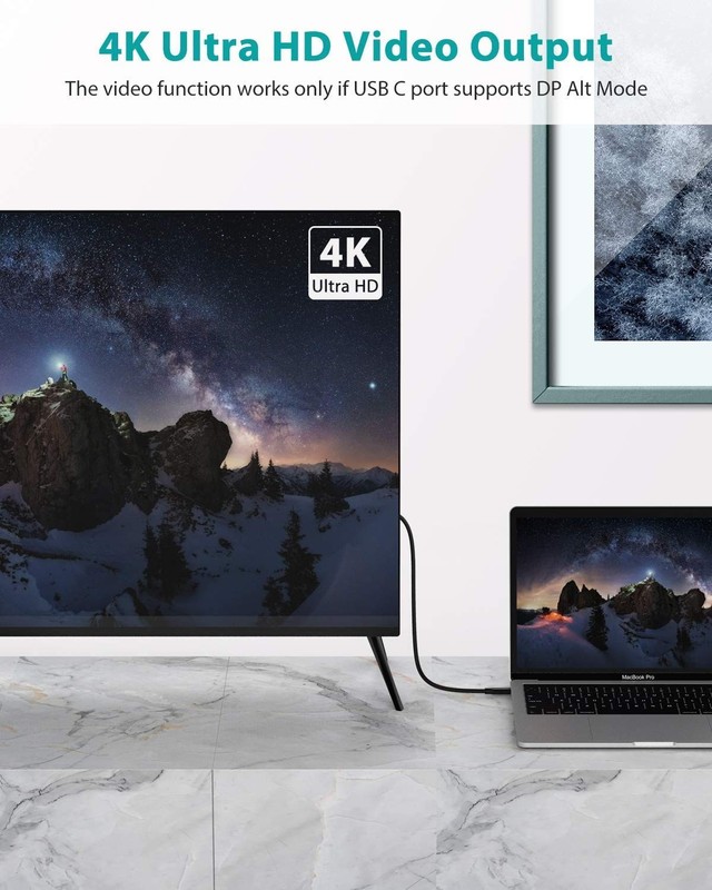 USB C 3.1 Gen 2 Cable 10Gbps Data Transfer, 4K Video Output Monitor Cable100W... gallery