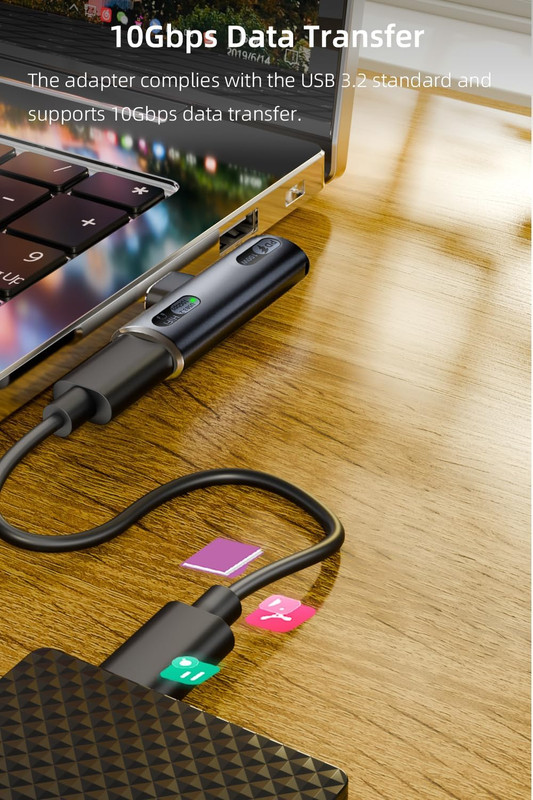 Jadebones USB C Splitter with 100W Fast Charging, Dual USB C Headphone gallery