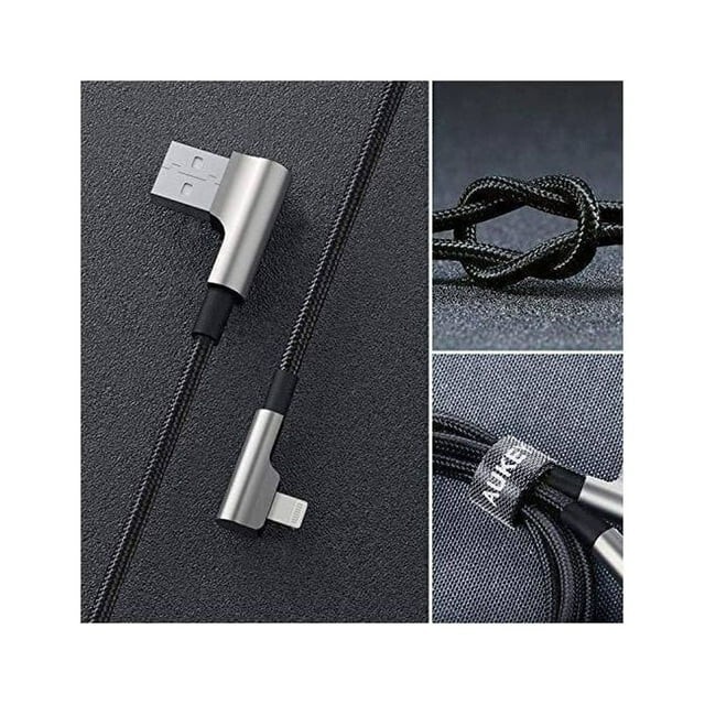 Aukey CB-AL01 USB To Data Cable 2M*2 Black & Red Braided Cable 2 Pack gallery