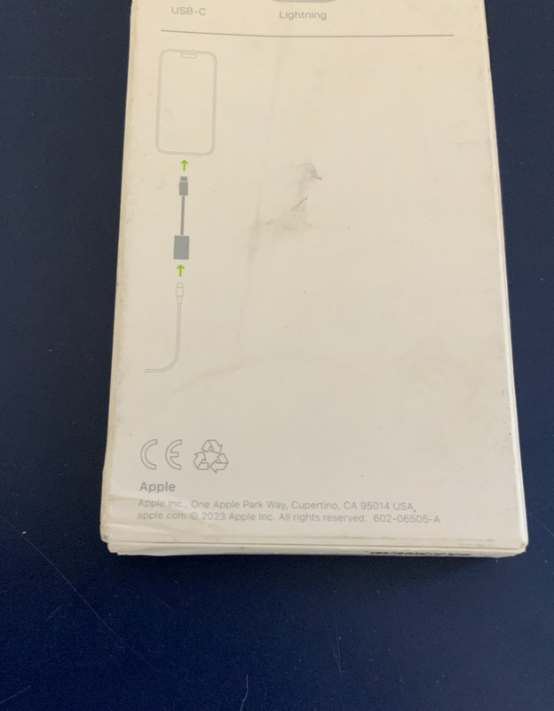 Apple USB-C to Lightning Adapter, Model# MUQX3AM/A Part# A2868 - Sealed gallery