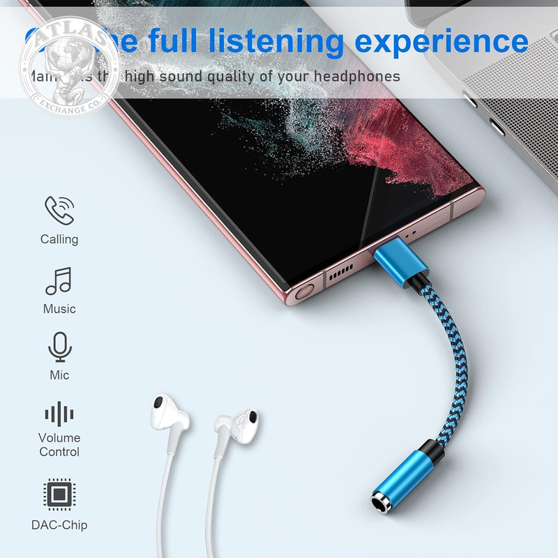 USB Type C to 3.5Mm Headphone Jack Adapter 2-Pack USB C to Aux Female Audio Dong gallery