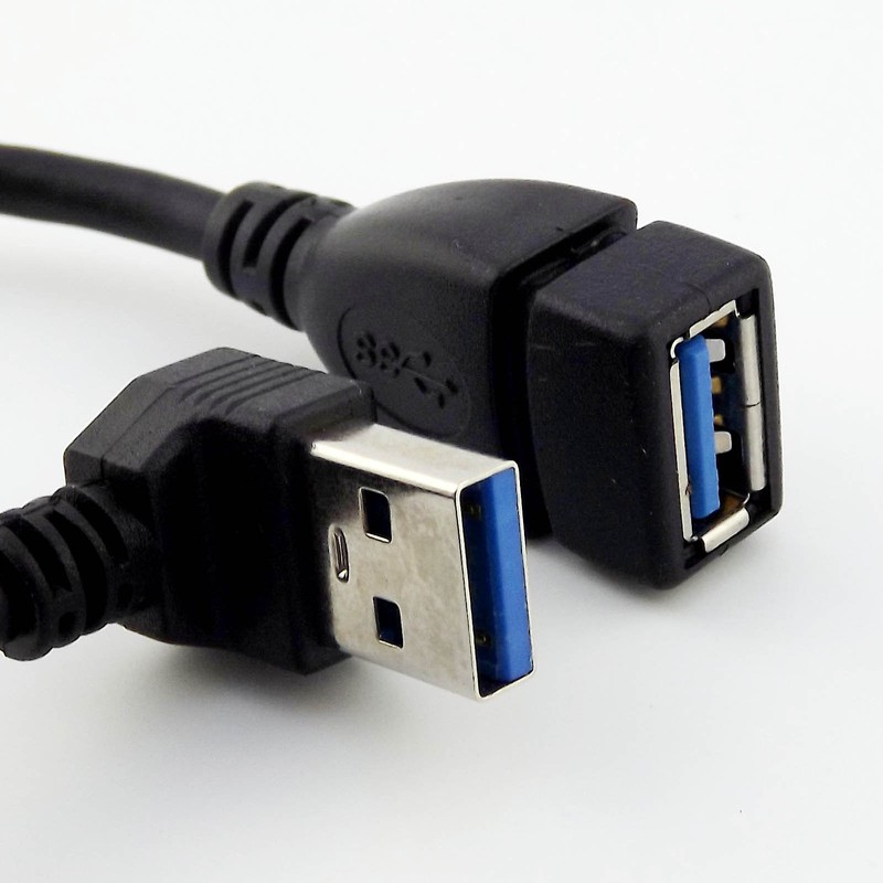USB 3.0 Type A Male Up Angled to USB 3.0 A Female Data Extension Adapter Cable gallery
