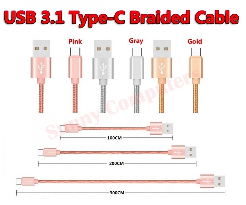Braided USB Type-C to Type-A Adapter Cable For HTC U12+ U12 Life U11 Eyes U11+ gallery