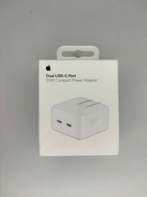 Apple 35W Dual USB-C Port Compact Power Adapter White Genuine MNWM3AM/A