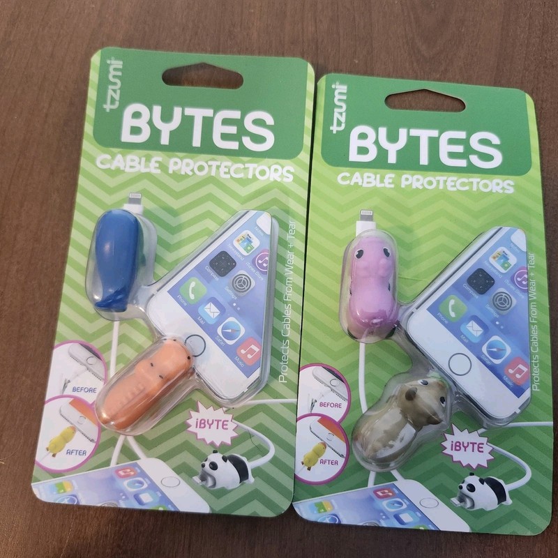 Tzumi Bytes Cable Protectors – Universal Cell Phone Whale Pig Alligator