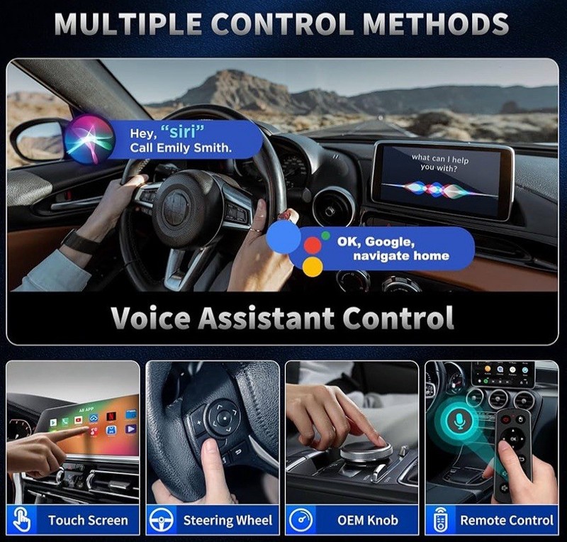 4-in-1 Wireless CarPlay Adapter & Android Auto Wireless Adapter, Stream Netfl... gallery