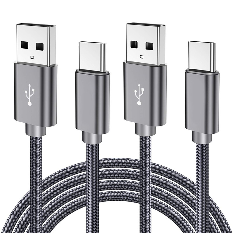2 PACK Braided USB C Type-C Fast Charging Data SYNC Charger Cable Cord 6FT LONG