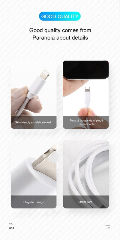 20W PD Power Wall Charger Cable Type c 3FT Charging Cord For Apple iPhone 14 13 gallery