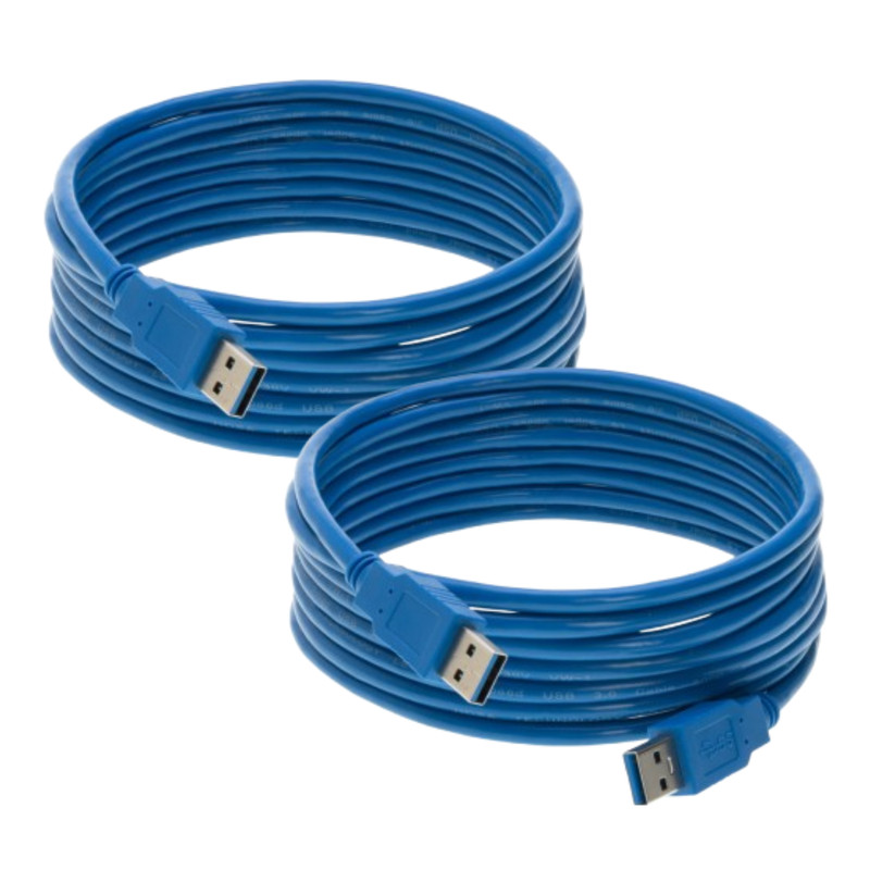 2 pcs 10FT USB 3.0 Cable High Speed Type A Male Printer Data Transfer Laptop
