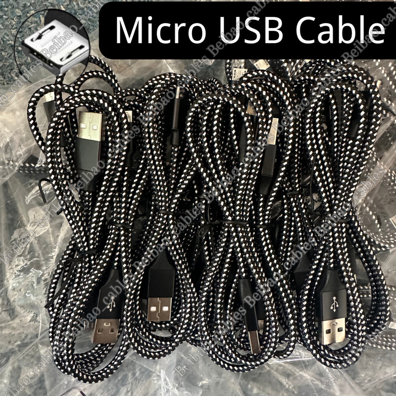 Heavy Duty Micro USB Fast Charger Data Cable Cord For Samsung Android HTC LG Lot