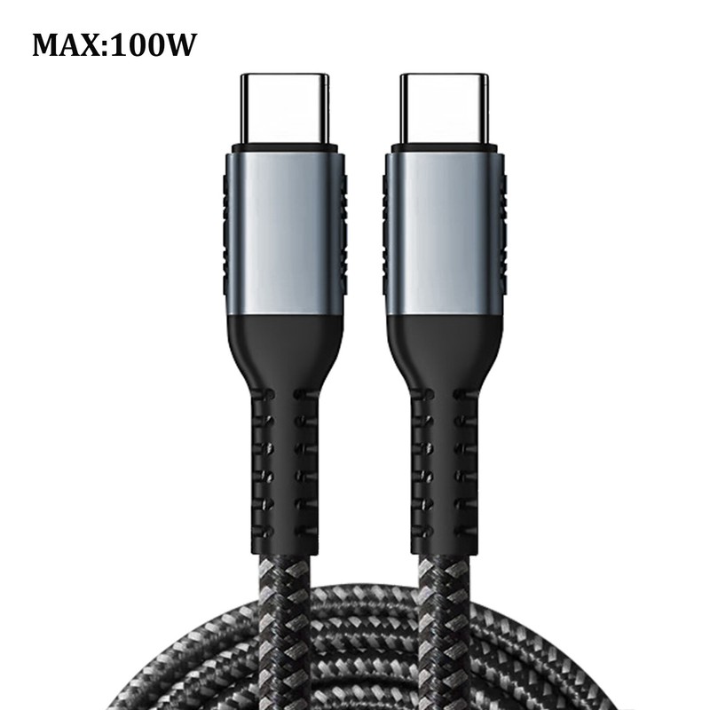 Braided USB C to USB C Cable, 100W USB C Charger Cable Fast Charging 1.5ft – 3ft