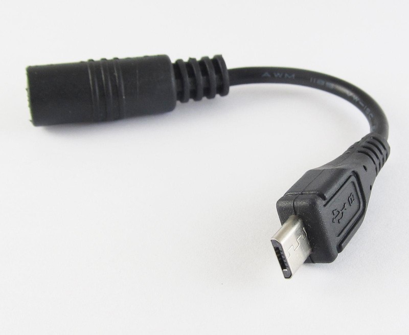 1pcs NEW 5.5x2.1mm DC Female power Supply Adapter to Micro USB Plug Cable 12cm gallery