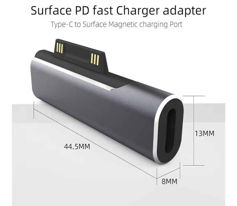 Surface Connector to USB-C Charging AdapterDC15V 102W Type C Female Surface Male gallery