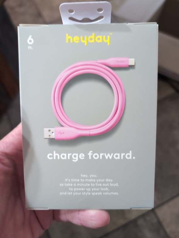 6' A+C Silicone Cable - heyday™ - Candy Pink
