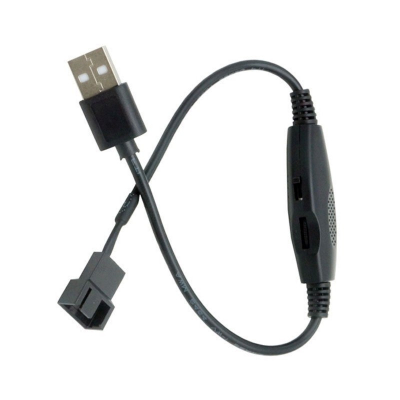 USB to 4Pin 5V to 12V Line USB Sleeved PC Fan Power Adapter Connector gallery