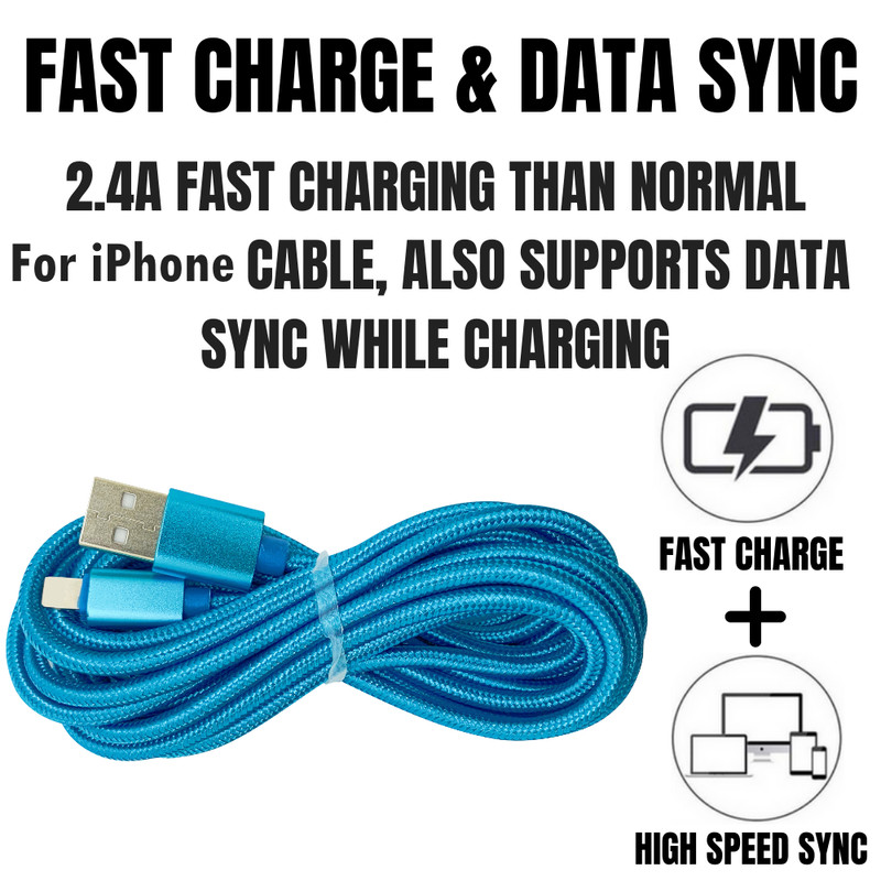 1/5Pack 10Ft USB Charging Cable Lot For iPhone 14 13 12 11 8 6 Plus Charger Cord gallery