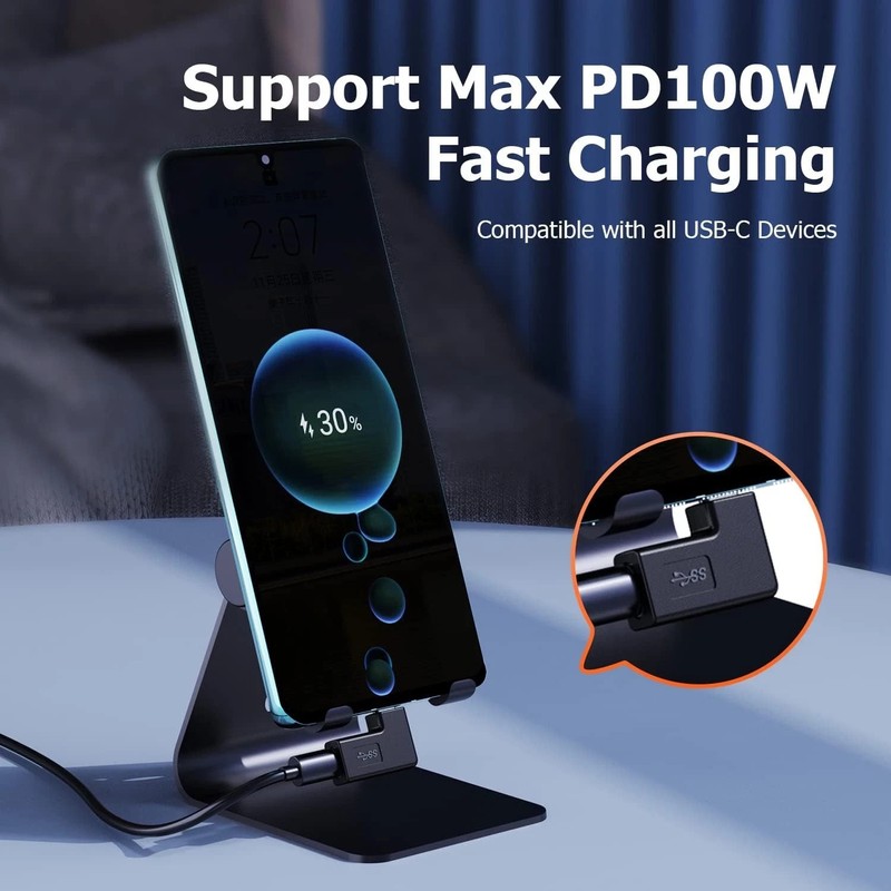 Right Angle Usb C Adapter Usb C 90 Degree Adapter Type C Male To Female Adapter/ gallery