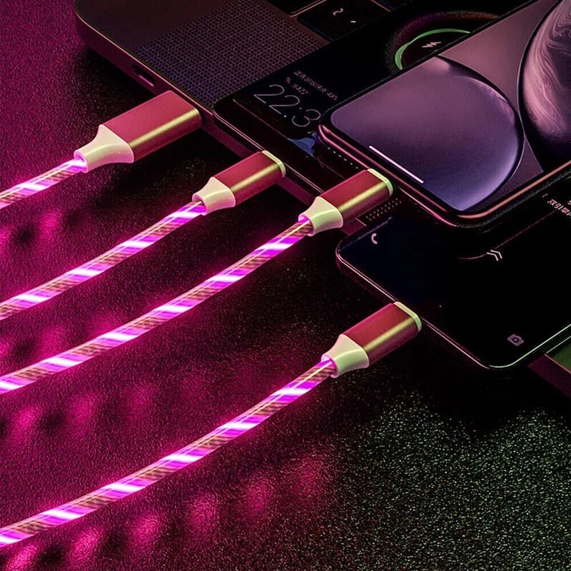 Light Up Flowing Led Type C Fast Charging Charger Cable Cord For Samsung S22 S23 gallery