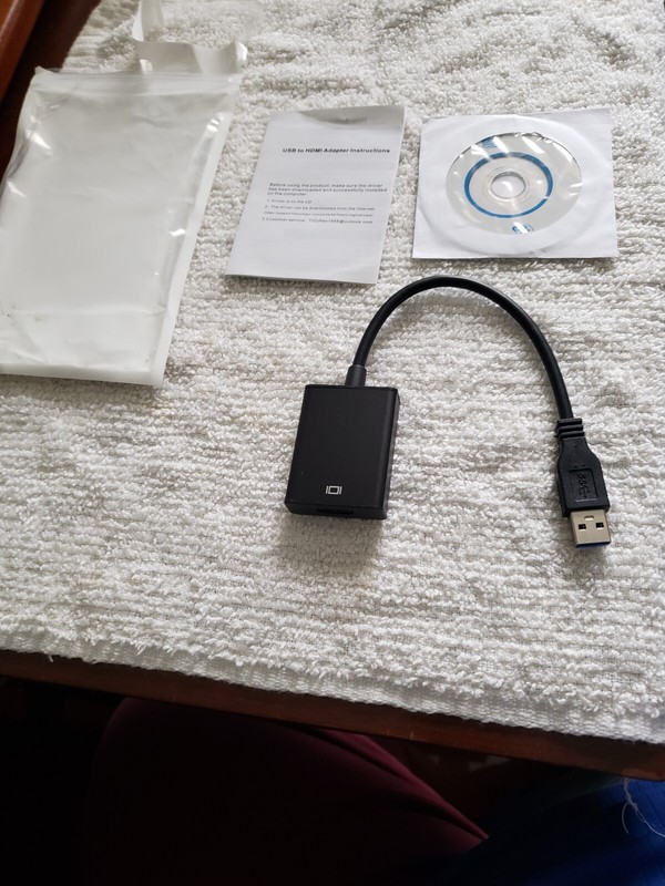 USB To HDMI Converter Adapter Cable For Chromebook Laptop With CD Open Box gallery