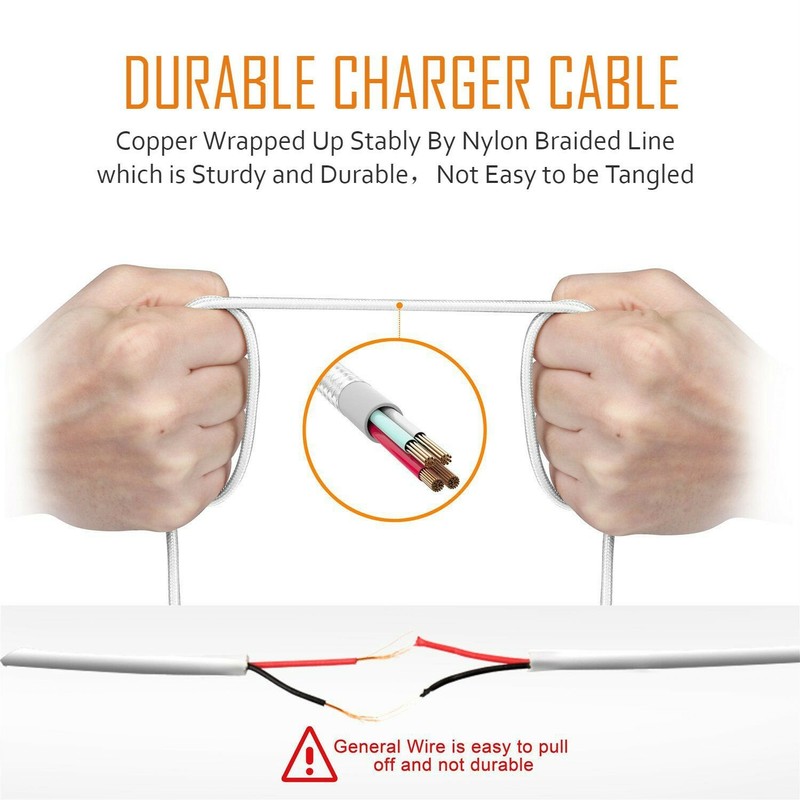 Micro USB Cable Android Charger, D & K Exclusives Durable Nylon-Braided Fast ... gallery