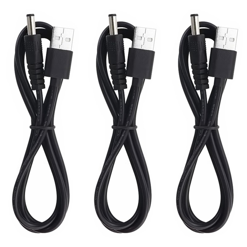 3 PCS 5V USB 2.0 To DC 4.0×1.7mm Power Charging Cable 4Ft For Camera Router