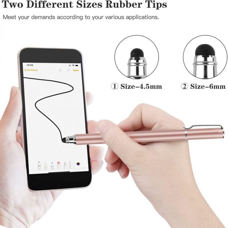 For SAMSUNG GALAXY PHONE TABLETS PINK STYLUS TOUCH SCREEN ALUMINUM PEN FIBER TIP gallery