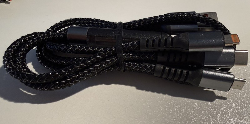 3-in-1 Multi Charging Cable – USB-C, Micro-USB & iPhone Compatible Connector