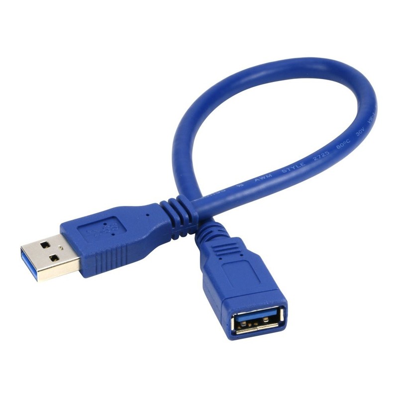 2 PCS Short USB 3.0 Extension Cable USBA Extender Male To Female 5Gbps 1FT gallery