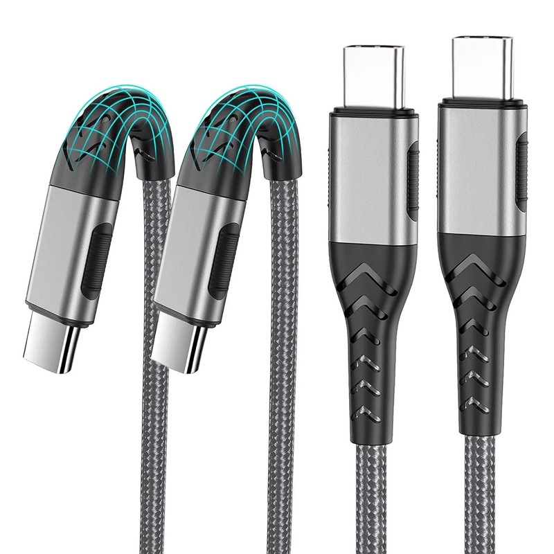 Durcord 2Pack 10ft USB C Charger Cable – 100W Fast Charging for Android/Phone/Pa