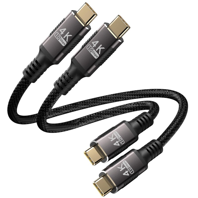 6" USB C Cable 0.5ft 2-Pack, 10Gbps Data Transfer, 4K Video Output, Fast Chargin gallery
