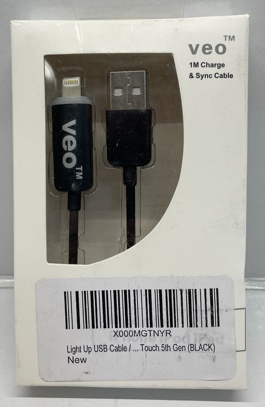 veo 1m charge & sync cable (Light up Tip) See Pictures!