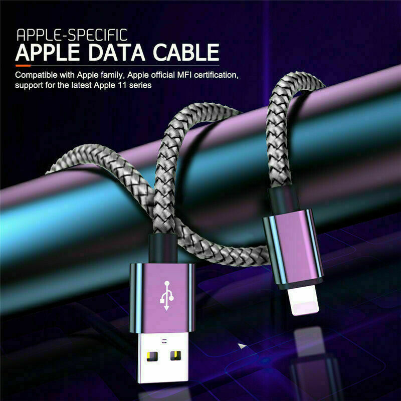 2m 3m Extra Long Data Fast Charging Charger Cable USB For iPhone 7 8 6 iPad Cord gallery