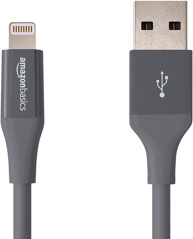 Amazon Basics USB A 4 inch Cable with Lightning Connector MFi