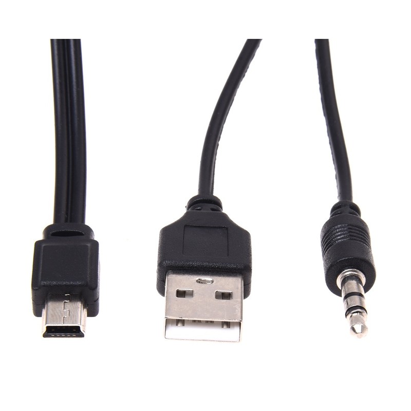 3.5mm Aux USB2.0 Male 5 Pin USB Portable Speaker Audio Cable Y5Z86347 gallery