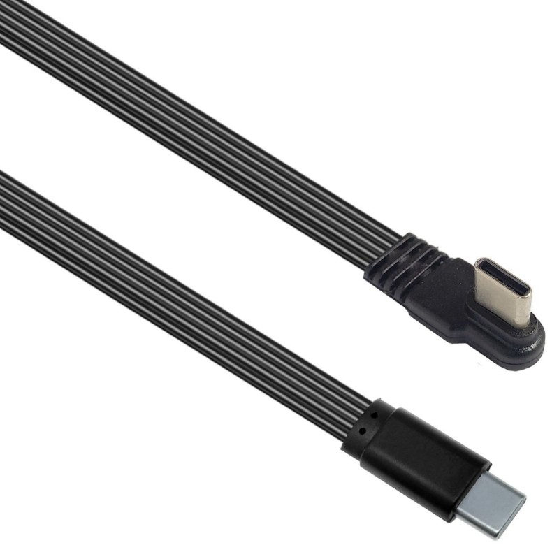USB C Flat Silicone Charging Cable 45W Fast Charge 480Mbps Data Transfer FPC