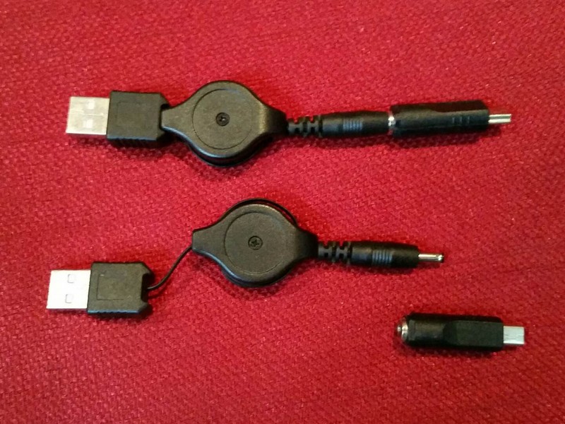 4 USB Black Retractable Micro Battery Charger Data Cables - Phone & MP3 - 4 pcs gallery