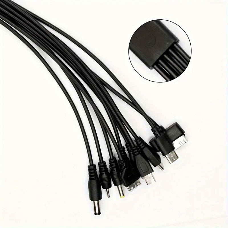 10-in-1 Universal USB Multi-Port Charging Cable – Multi-Head Phone Charger