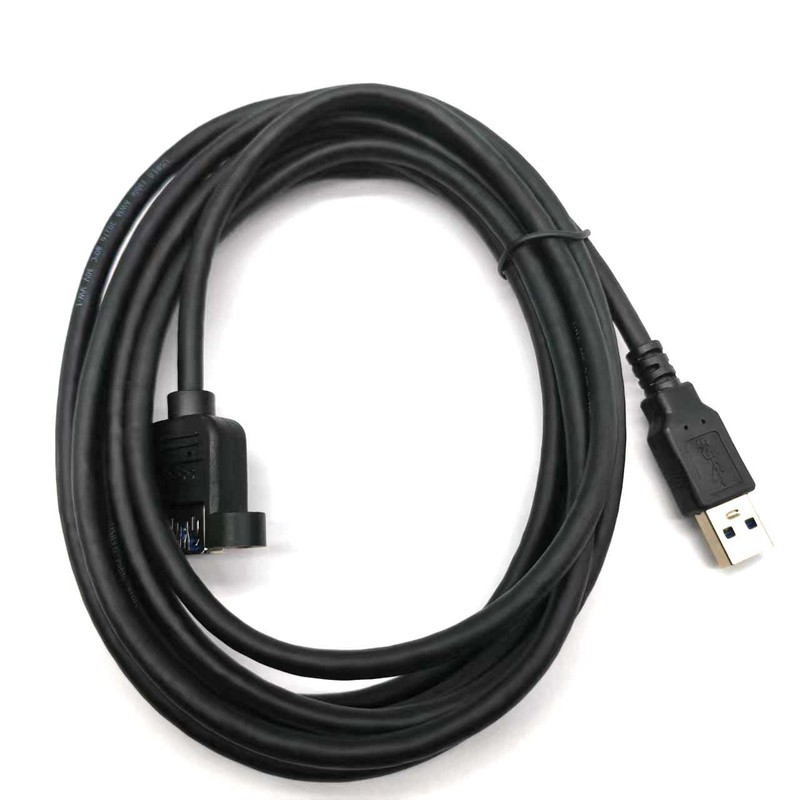 Usb3.0 Male To Female Extension Cable High Standard With Screw Hole Baffle Cable gallery