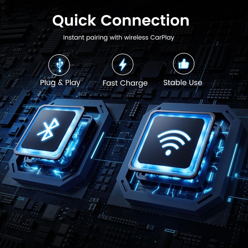 Wireless CarPlay Adapter - Convert Wired to Wireless, Mini USB, Plug & Play, Fas gallery