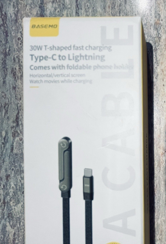 240W Fast Charging Cord – 2-in-1 Invisible Holder Charger Cable with Phone Stand gallery