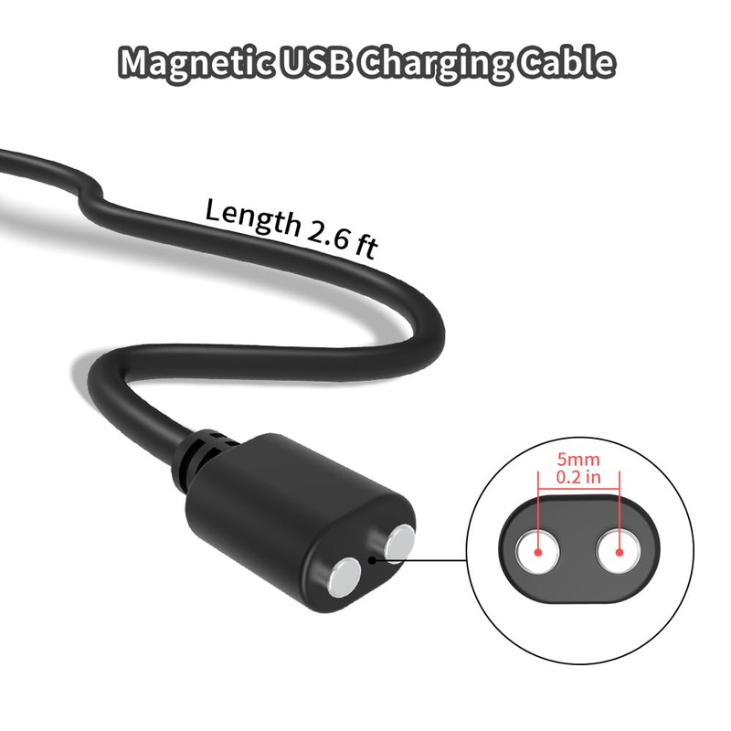 Magnetic USB DC Charger Cable Charging Cord for 2 Dots Single Polarity Rechargea gallery