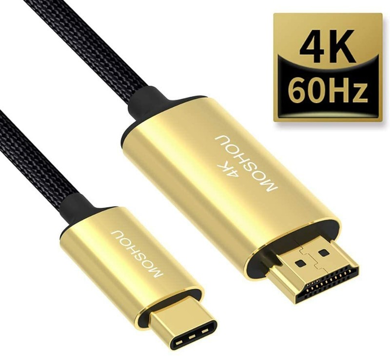 Moshou USB C to HDMI Cable 4k@60HZ Type C for MacBook Pro 2020/2019 MacBook Air