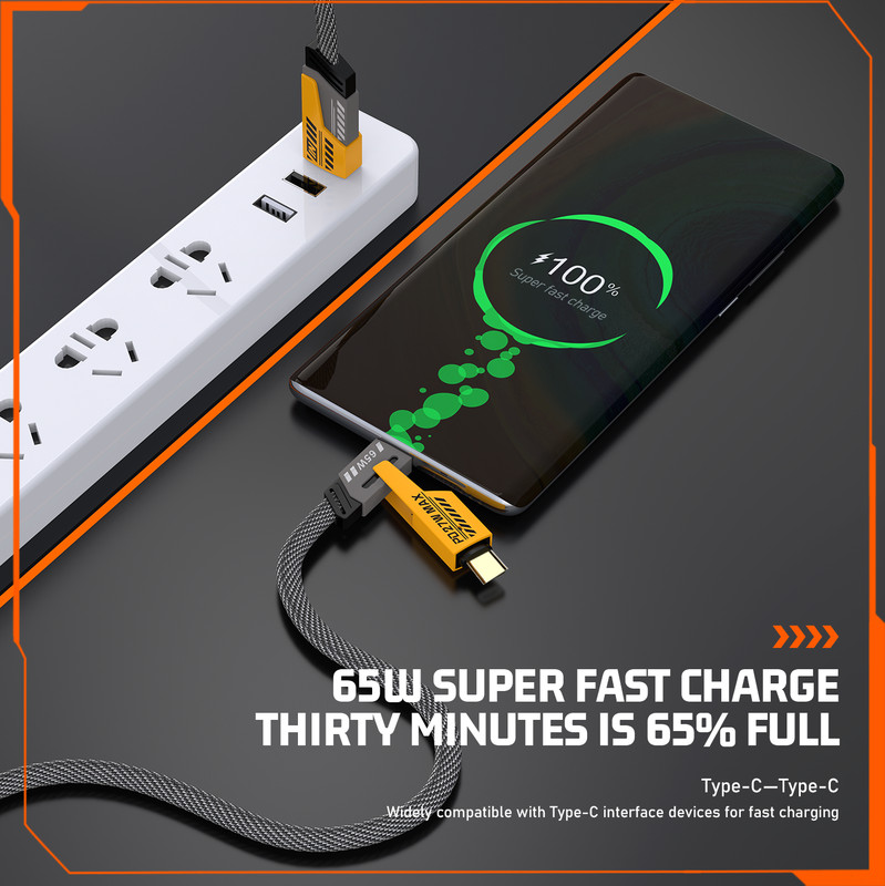 Bulk Lot 30/ 4-in-1 Fast USB Charging Cable, 64W, 3.3ft, USB A/C to C/Lighting gallery