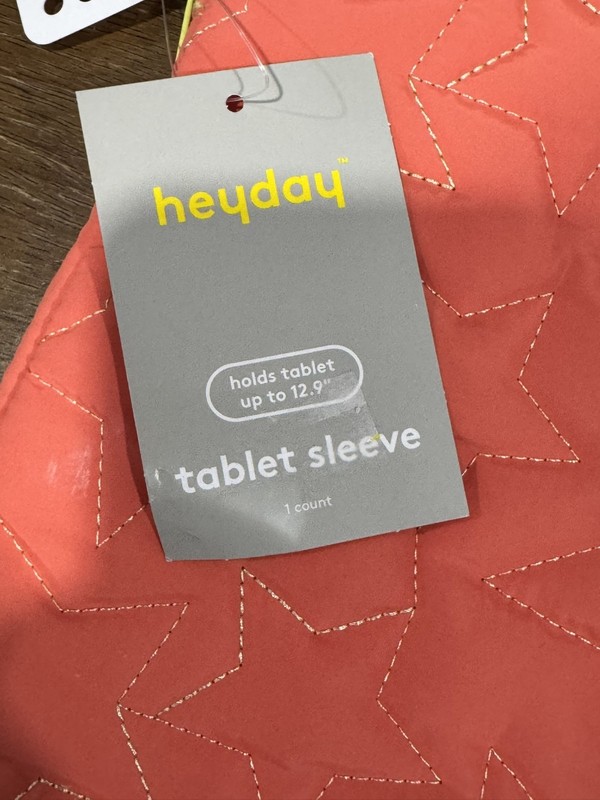 HEYDAY Tablet Sleeve up to 12.9", Soft-Touch 6ft Charging Orange Cable, True Wir gallery