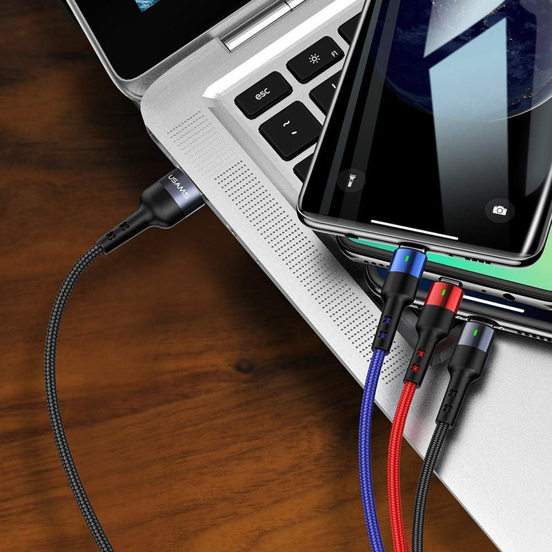 Multi USB Cable 1ft Multi Charger Cable 2Pack Short Multi Charging Cable Nylon gallery