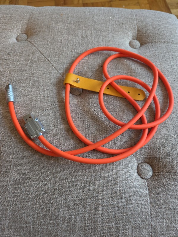 120W Super Fast Charging/Data Cable "Lighting" Zinc Alloy Silicone Gel 56 inches gallery
