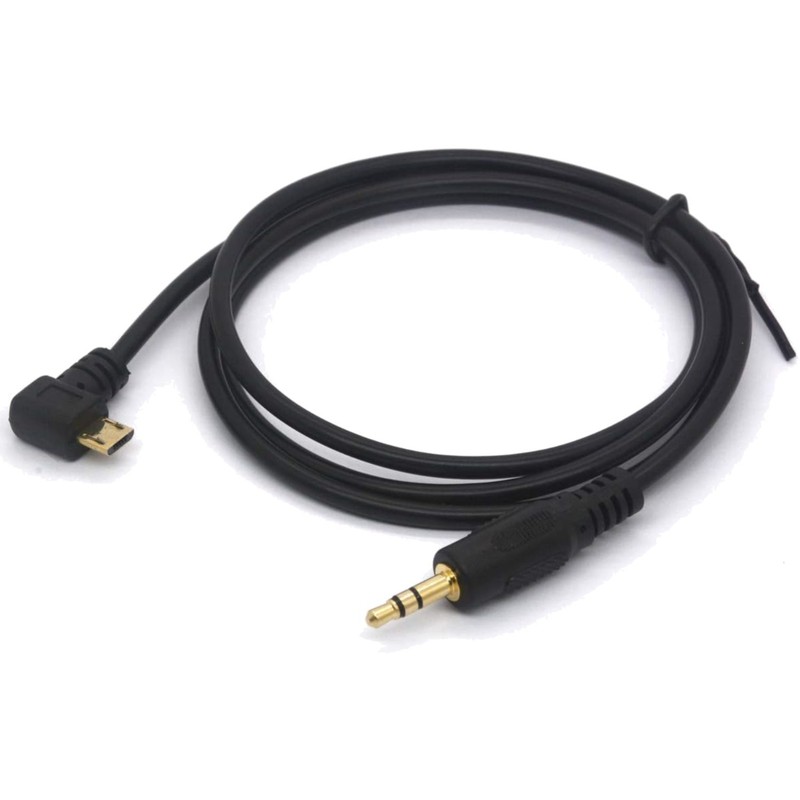 Micro USB to 3.5mm Audio Cable 90° Angled 1M 3Ft