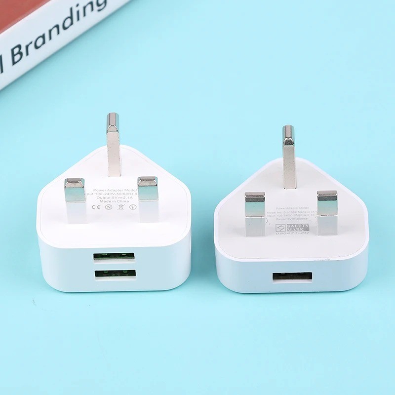 Universal UK Plug 3 Pin Wall Charger Adapter With 1/2 USB Ports Charging Chargin