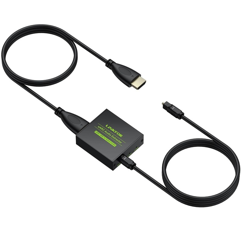 LiNKFOR eARC Audio Extractor, eARC/ARC HDMI to Optical Audio Extractor, eARC/...