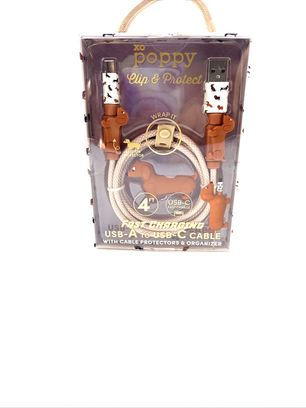 XO Poppy Dachshund USB-A To USB-C Fast Charge Cable